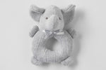 Effie Elephant Rattle Toy Wooden - Grey