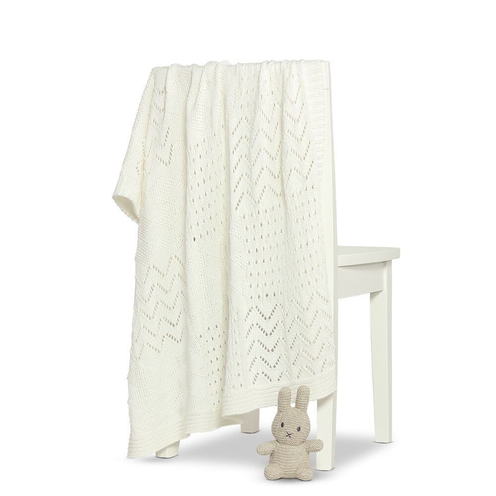 Jessie Multi Pattern Knit Baby Blanket