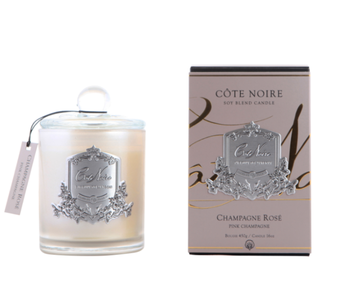 Cote Noire 450g Soy Blended Candle Pink Champagne - Silver - GMS45018