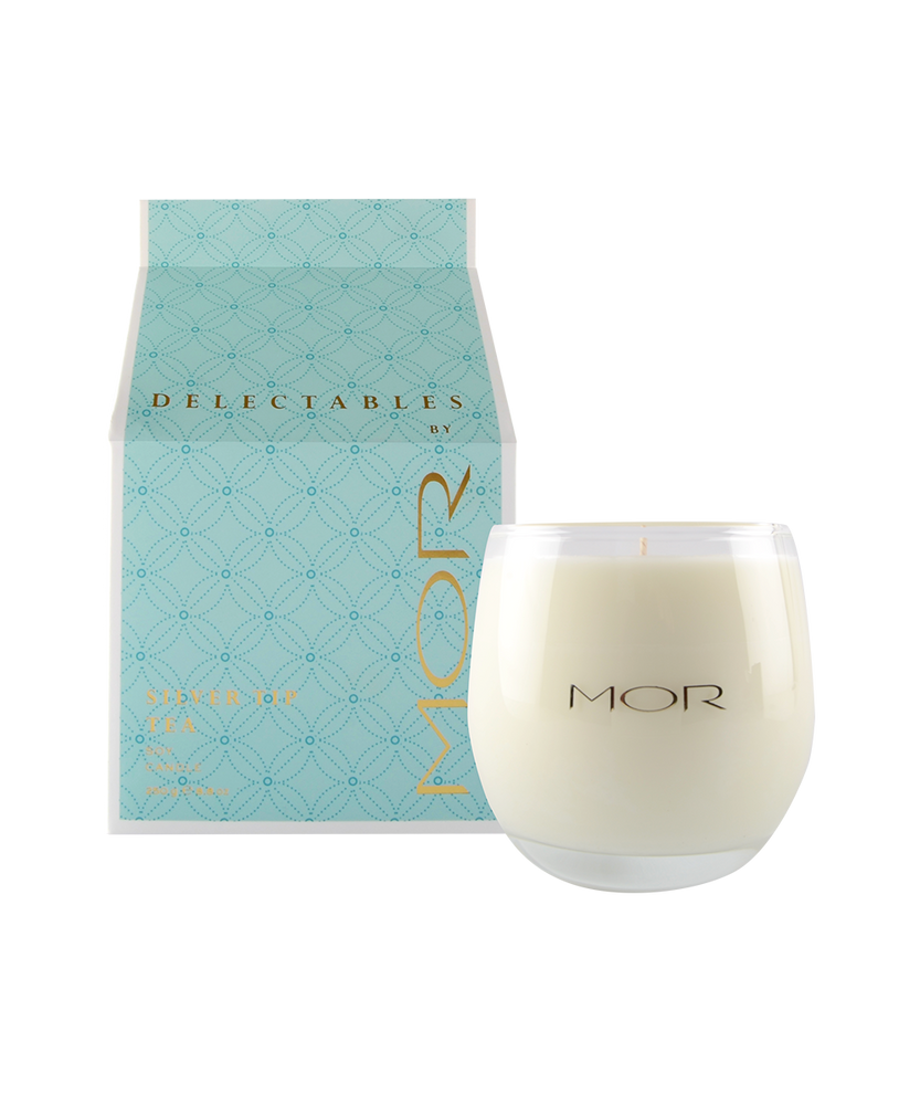 MOR DELECTABLES SILVER TIP SOY CANDLE  250G