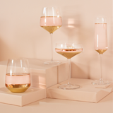 Estelle Gold Set of 2 Wine Glasses