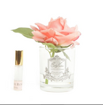 COTE NOIRE PERFUMED NATURAL TOUCH SINGLE ROSE - CLEAR - WHITE PEACH - GMR05