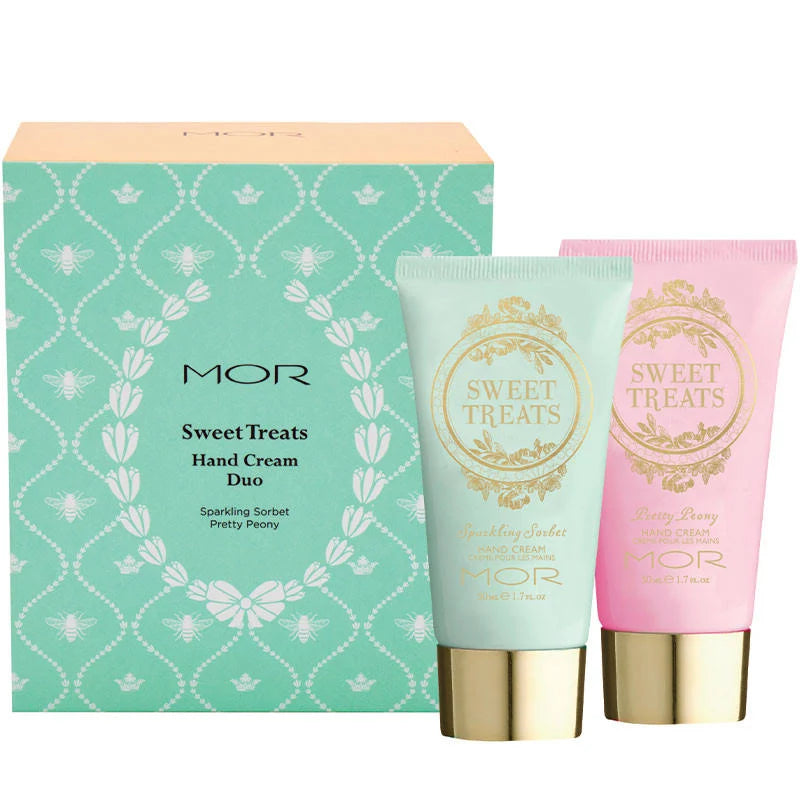 MOR Sweet Treats Perfect Pair Hand Cream Duo Sparkling Sorbet 50ml & Pretty Peony 50ml