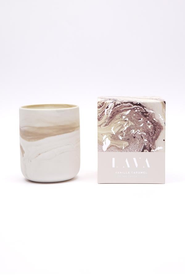 LAVA Vanila & Caramel Soy Wax Candle - 12 OZ