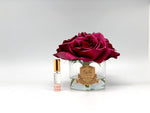 COTE NOIRE PERPERFUMED NATURAL TOUCH 5 ROSES - CLEAR - CARMINE RED - BURGUNDY BOX - GMR90