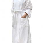 White Cotton Velour Bathrobe - One size fits all - SALE BAG A BARGAIN